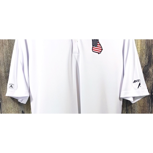 Antigua State of Georgia Small White Polo Shirt - Picture 3 of 6
